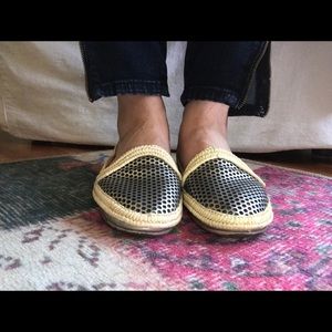 Sale Eileen Fisher Metallic Mesh Espadrille